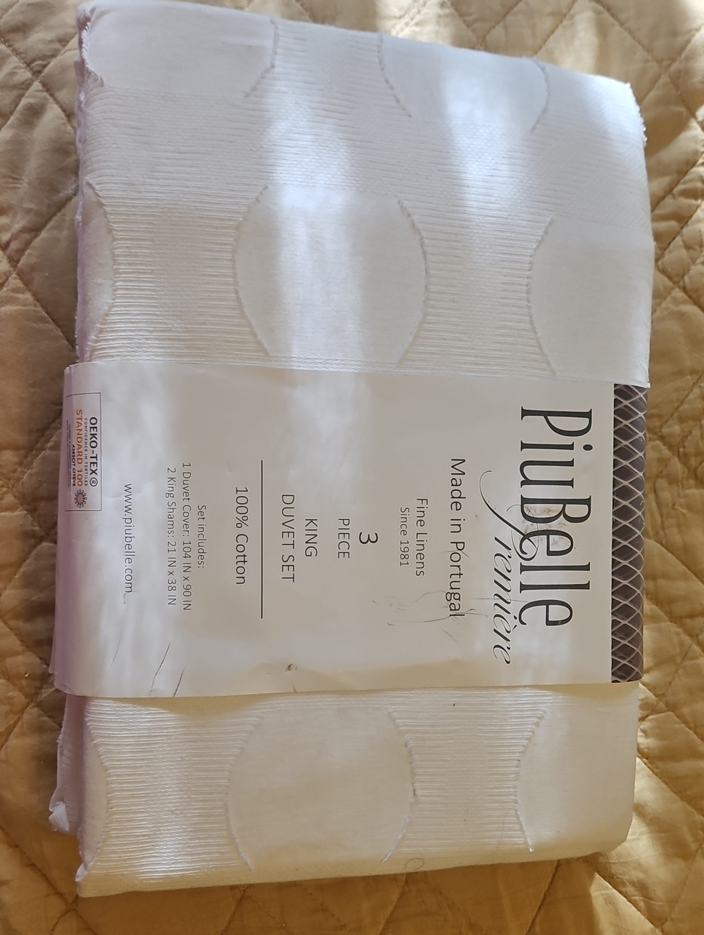 Puibelle Premium White King Duvet Set - 3 Piece